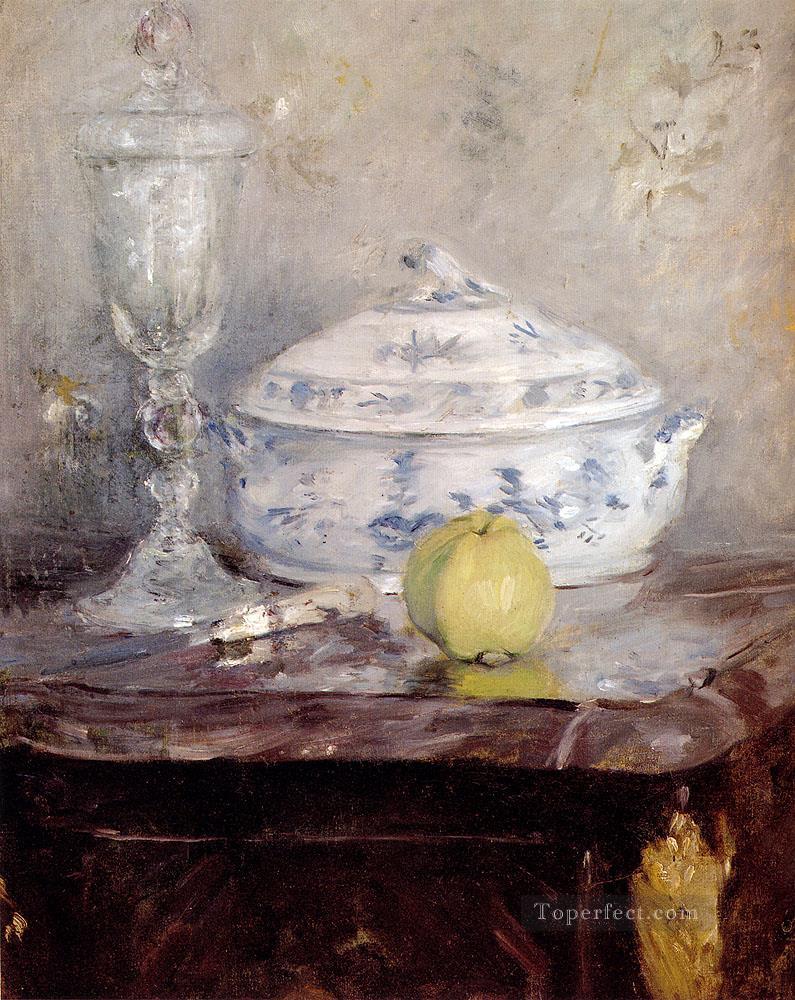 Tureen And Apple still life Berthe Morisot Oil Paintings